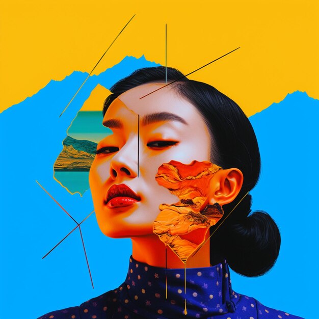 사진 아시아 여성 초상화