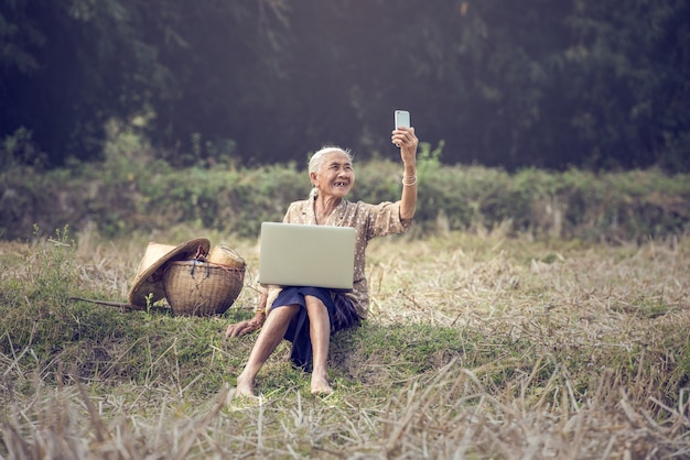 Asian woman Selfie