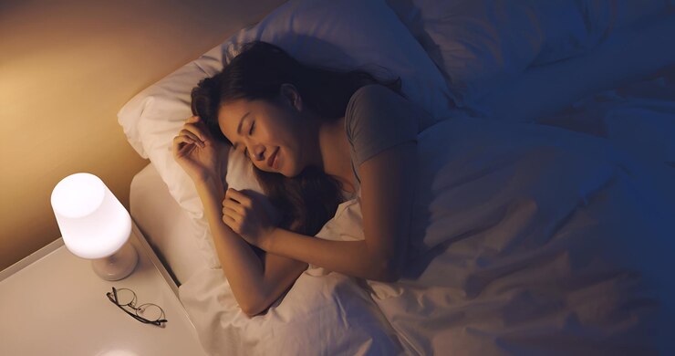 Photo asian woman sleep well