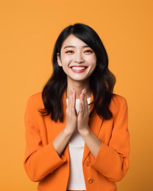 Asian woman smiling