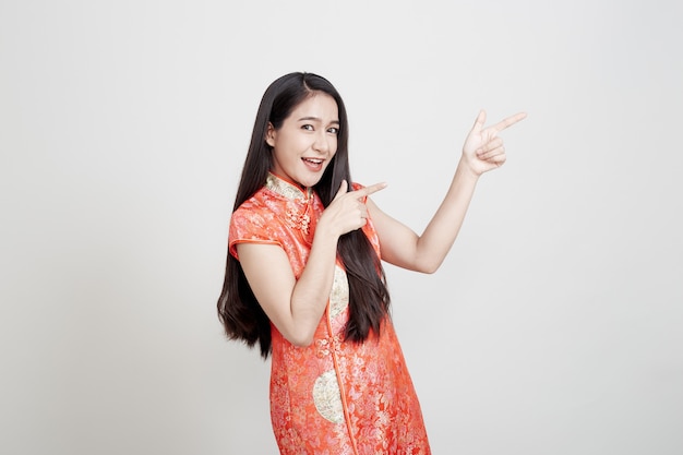 Asian woman wearing Chinese traditional dress