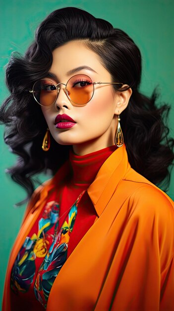 Asian woman wearing glasses