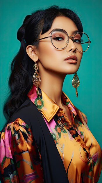 Asian woman wearing glasses