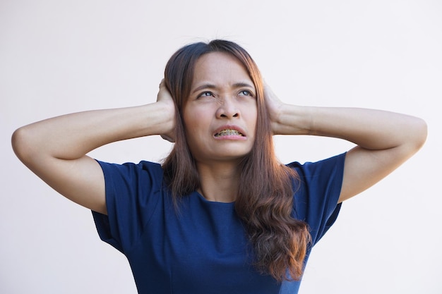 Asian women mark hands in crossesx9