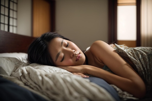 Photo asian women sleep