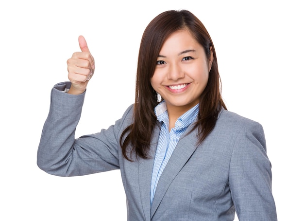 Asian Young Businesswoman use of the mobile phone