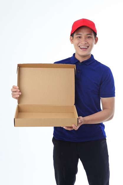 Asian young handsome man in polo shirt isolated on white background