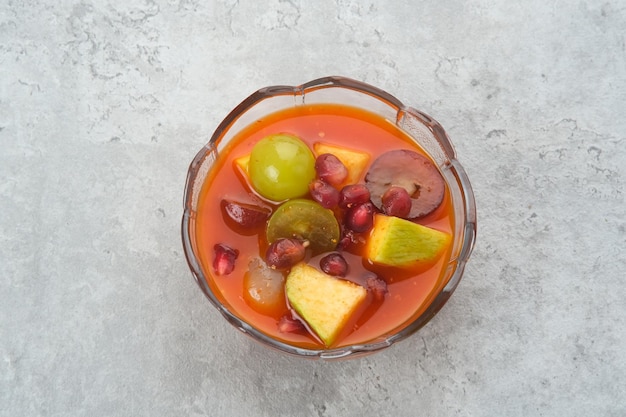 Asinan Buah pickled fruit Indonesian dessert