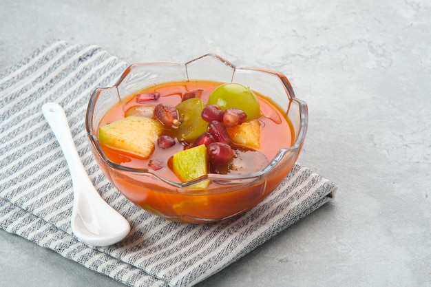 Asinan Buah pickled fruit Indonesian dessert