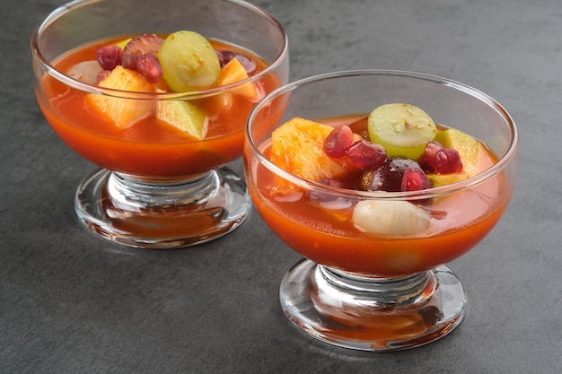 Asinan Buah pickled fruit Indonesian dessert