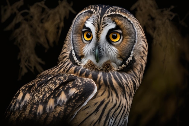 Asio flammeus a short eared owl in Lower Saxony Germany