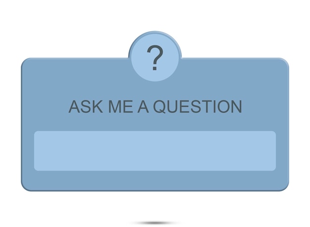 Photo ask me question form template social instagram empty background 3d