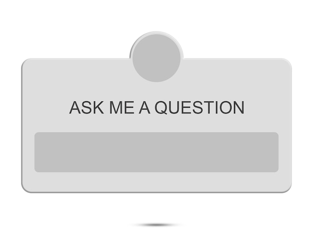 Photo ask me question form template social instagram empty background 3d