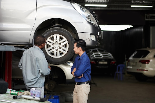 Asking mechanic to switch wheels