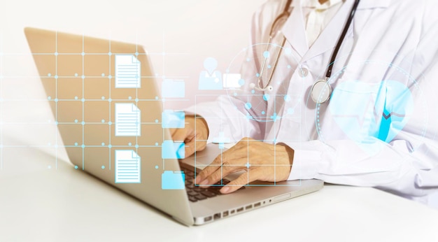 Asking patient information for diagnosisMedical information and treatment guidelinesthe interpretation of patient data and medical records using computers