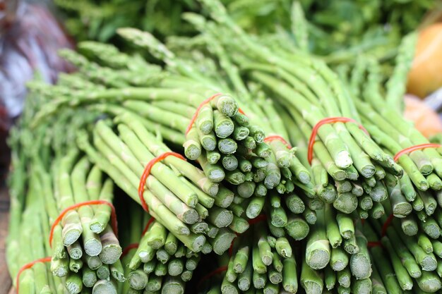 asparagus bunch at the market