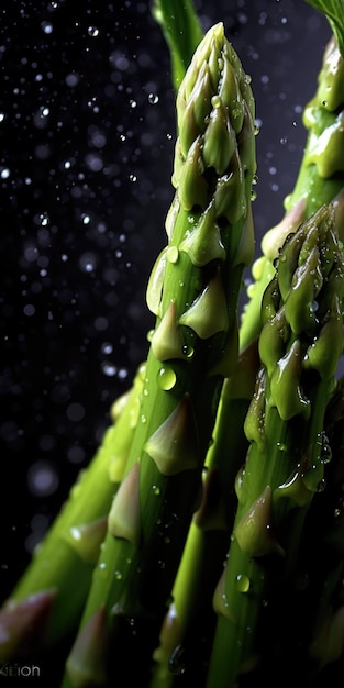 Asparagus closeup High quality photo Vegetarianism Generative AI