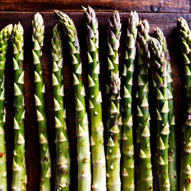 Photo asparagus fresh raw organic vegetable