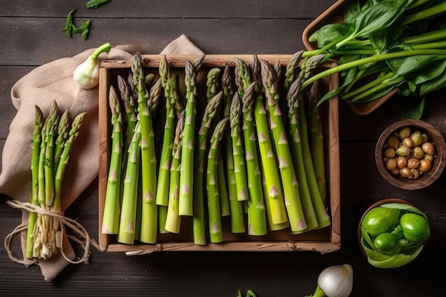 asparagus in kitchen table professional advertising food photography