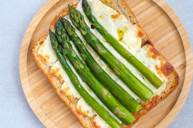 Asparagus mozzarella sandwich