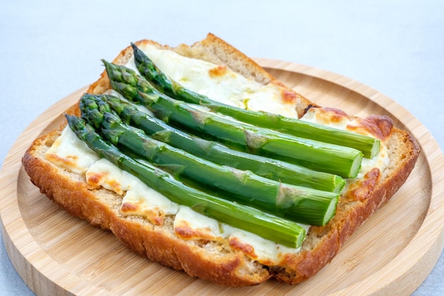 Asparagus mozzarella sandwich