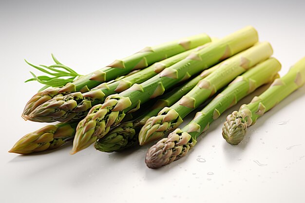 Asparagus Raw organic vegetable isolated on white background