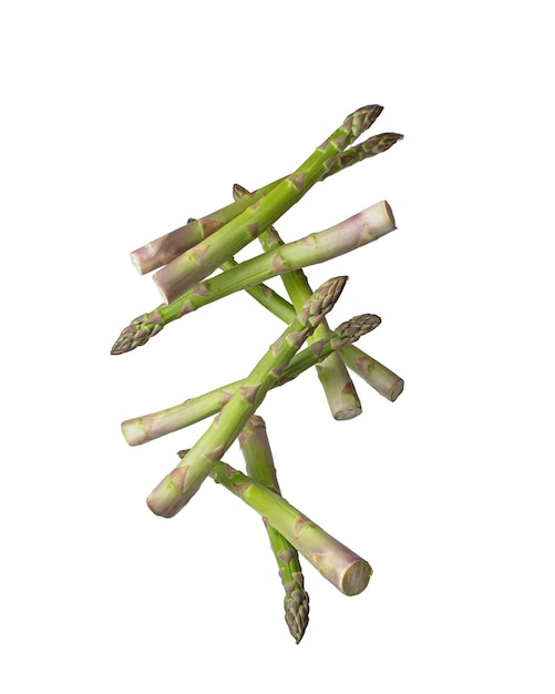 Asparagus on a white isolated background