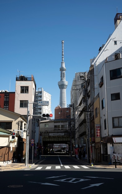 Aspects of urban landscape of tokyo city during the day