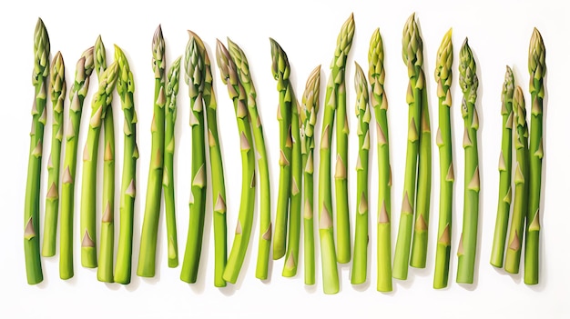 Asperges op witte achtergrond