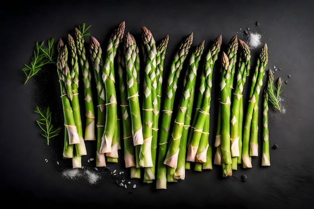 Asperges samenstelling plat lag met vrije ruimte voor kopiëren dolomiet achtergrond