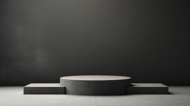 Asphalt Abstract Minimalistic Product Podium The Scene for Product Presentation 3D Room with Geometric Platform Stage Pedestal Ai Generated Podium Mockup for a Product advertisement