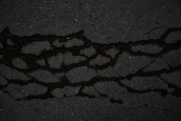 asphalt in cracks texture / abstract background cracks on asphalt road