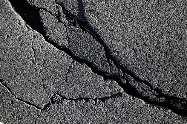 asphalt in cracks texture / abstract background cracks on asphalt road