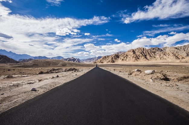 Asphalt road in the mountains