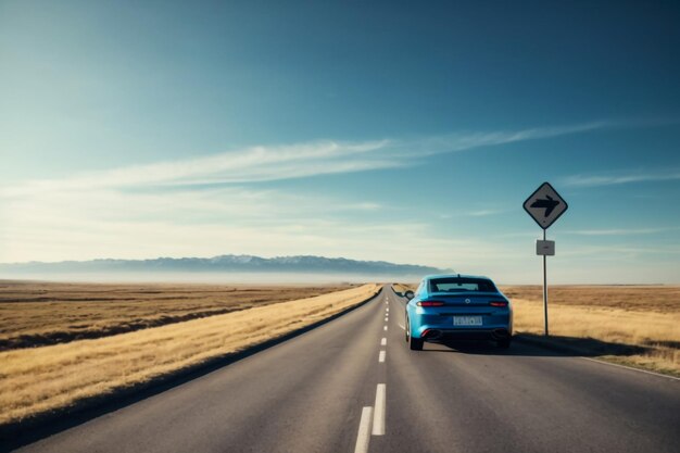 Asphalt road and sky