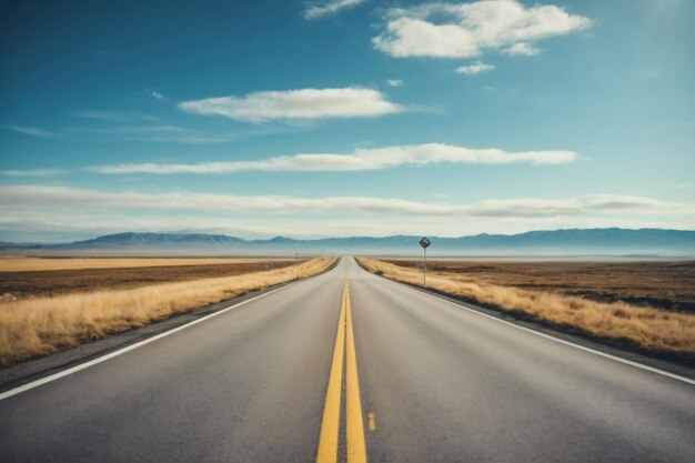 Asphalt road and sky