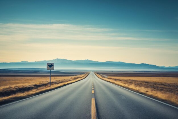 Asphalt road and sky