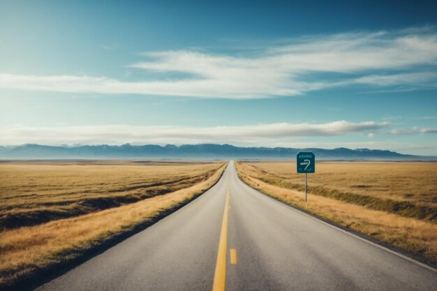 Asphalt road and sky