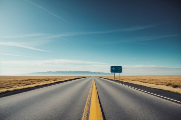 Asphalt road and sky