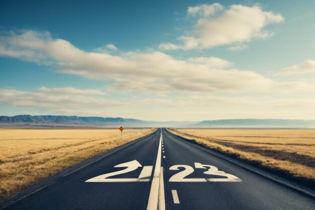 Asphalt road and sky