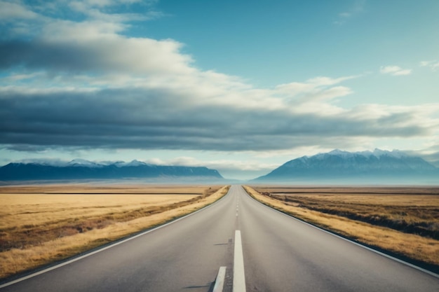 Asphalt road and sky