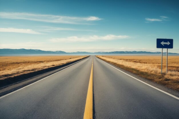 Asphalt road and sky