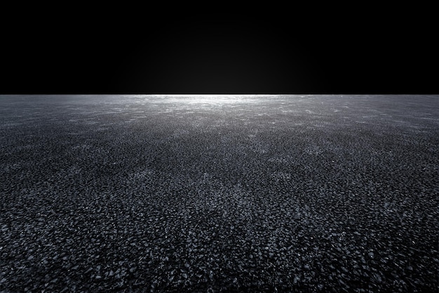 Asphalt road surface texture on black background