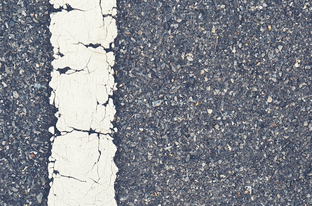 asphalt road texture with white stripe