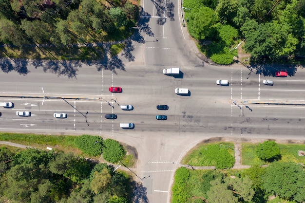 asphalt road view from above