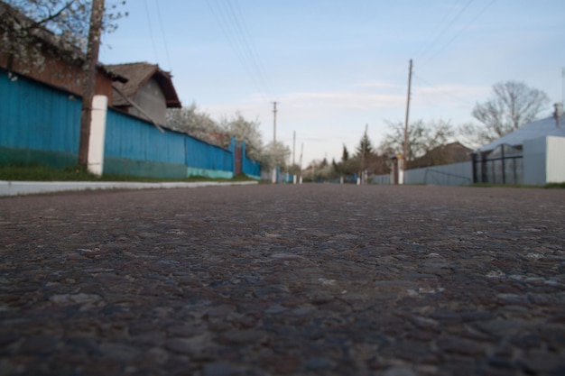 Asphalt in the village