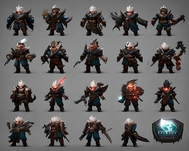 Photo assassin rpg game sprite sheet