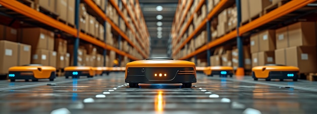 Assemblagelijn voor robots in een geautomatiseerde automobielfabriek met een platform met een batterijcelmodule voor elektrische voertuigen