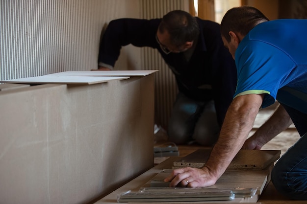 Assembling furniture with your own hands according to the\
instructions, improving living conditions