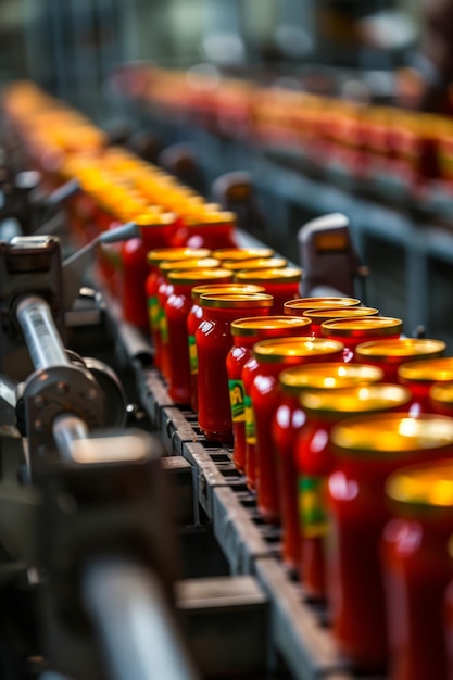 assembly line for canned goods